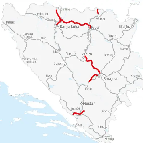 Map ADAC Bosnia and Herzegovina